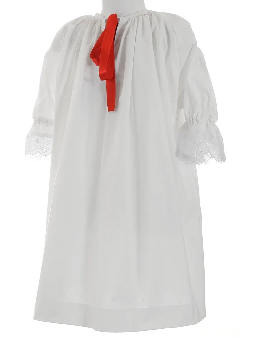 Biela halena folklórneho strihu MILOTA
