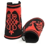 Zápästky ku mužskému kroju - vzorka A - červená varianta