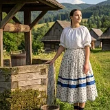 Žena v Slovenskom kroji a vo folklórnej sukni ANNA