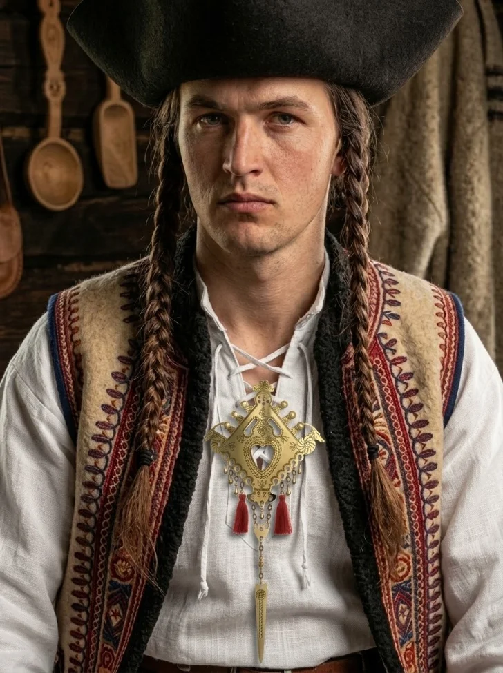 Jánošík s mosadzným blanciarom na hrudi