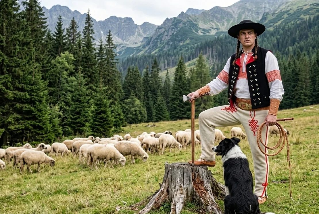 Bača pri pasení oviec